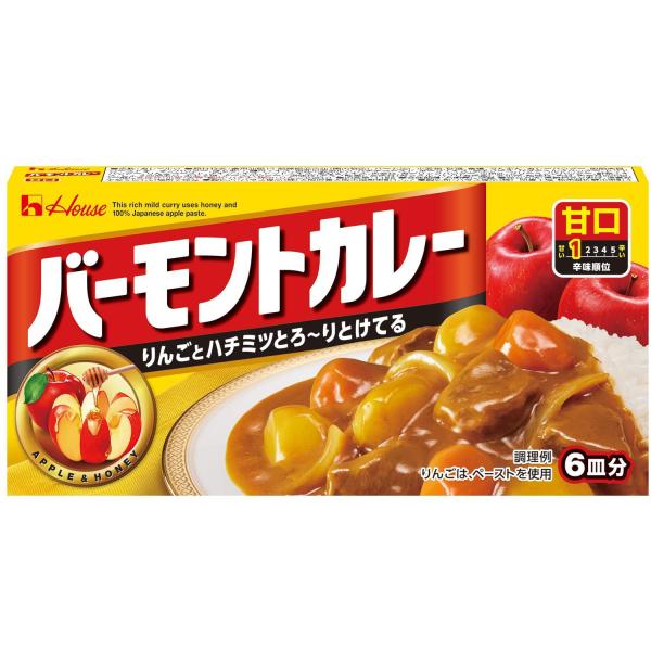他サイト： バーモントカレー ハウス 甘口 115g×5個カレールーりんごとはちみつの商品画像