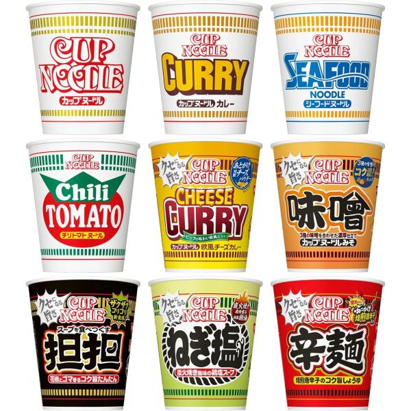 他サイト： カップヌードルシリーズ 9種×各1食 レギュラーサイズ 日清食品 カップ麺 詰め合わせアソート 箱買いの商品画像