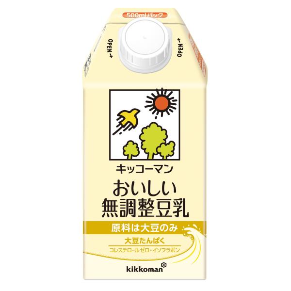 他サイト： キッコーマン おいしい無調整豆乳 500ml×12本の商品画像