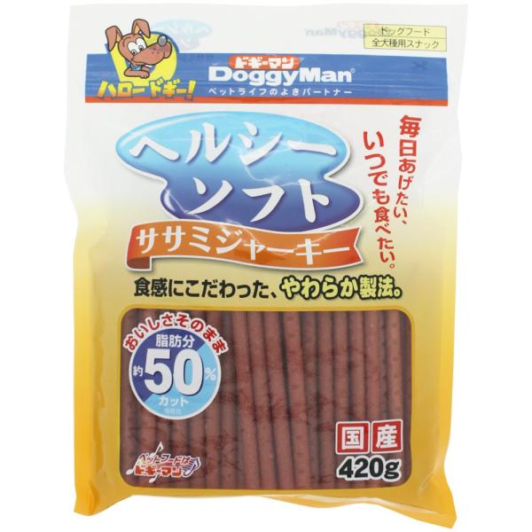 他サイト： ドギーマン 犬用おやつ ヘルシーソフトササミジャーキー 420gの商品画像