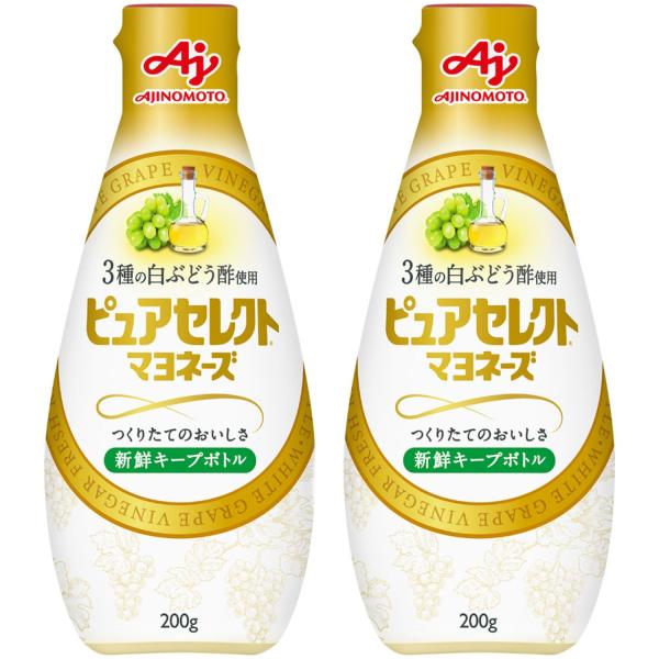 他サイト： Ajinomoto 味の素 ピュアセレクト マヨネーズ 新鮮キープボトル 200g ×2本の商品画像