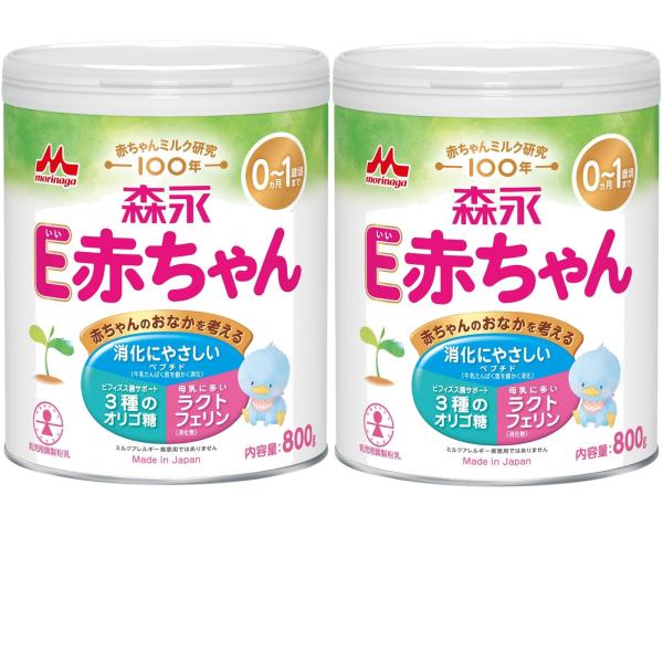 他サイト： 森永 E赤ちゃん 大缶 800g×2缶パック 0ヶ月~1歳 新生児 赤ちゃん 粉ミルク ラクトフェリン 3種類の商品画像