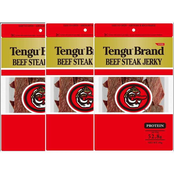他サイト： テング ビーフジャーキー 93ｇ レギュラー 3袋の商品画像