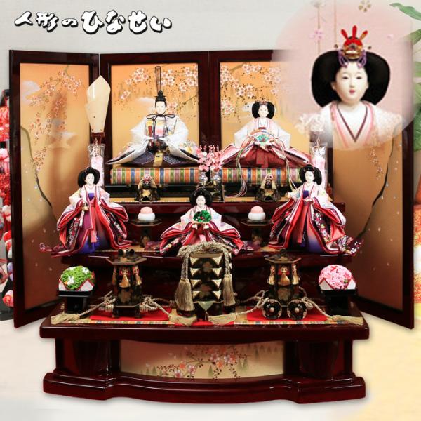 ★匿名配送★ 雛人形 豪華 ひな祭り 高級 3段飾り 5人飾り 裕雅作 お雛様 hinaseipro_hinano