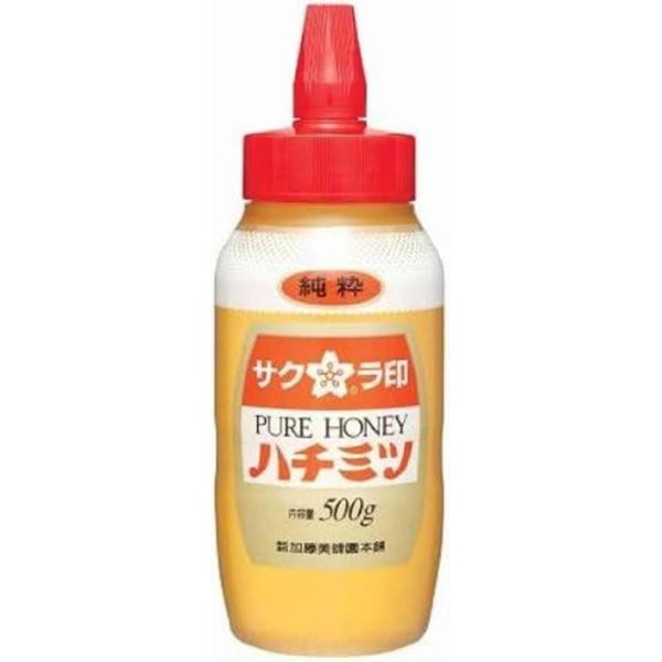 他サイト： 加藤美蜂園 サクラ印 純粋はちみつポリ容器 500gの商品画像