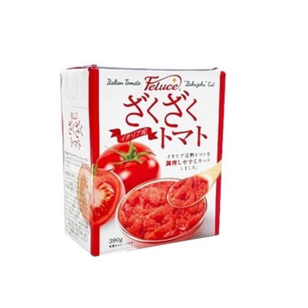 フェルーチェ ざくざくトマト 390g × 1ケース / 12本 紙パック トマト缶 ホールトマト カットトマト パスタ のし・ギフト対応不可