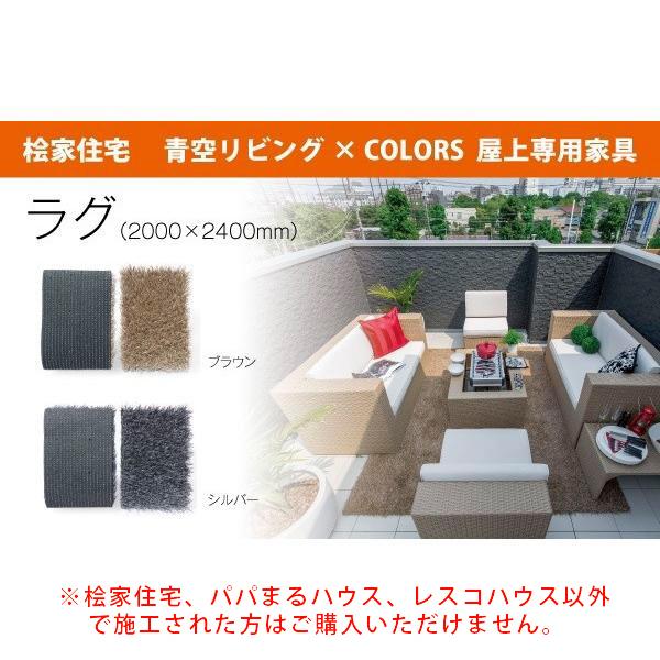 ラグ(2000×2400) 青空リビング×COLORS屋上専用 ラグ（2000×2400mm） : ヒノキヤネット