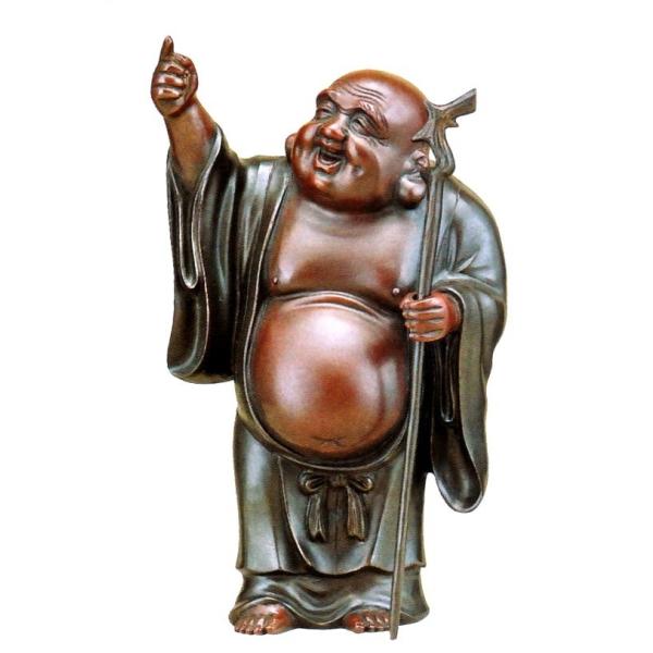 ♦️銅器 布袋様立像 置物飾り 高岡銅器？中国 真鍮製 高さ45.3cm 骨董品 hinokiyashop_34-60