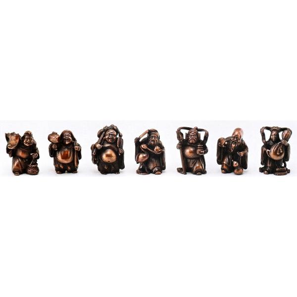 高岡銅器の置物／ミニ七福神 1体ずつ桐箱付／送料無料 : 檜屋美術館