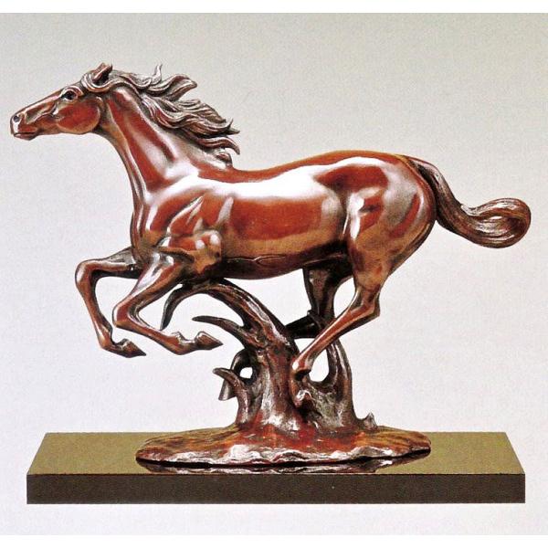 高岡銅器、親子馬のブロンズ彫刻（木箱付き） 高岡銅器、親子馬のブロンズ彫刻（木箱付き）