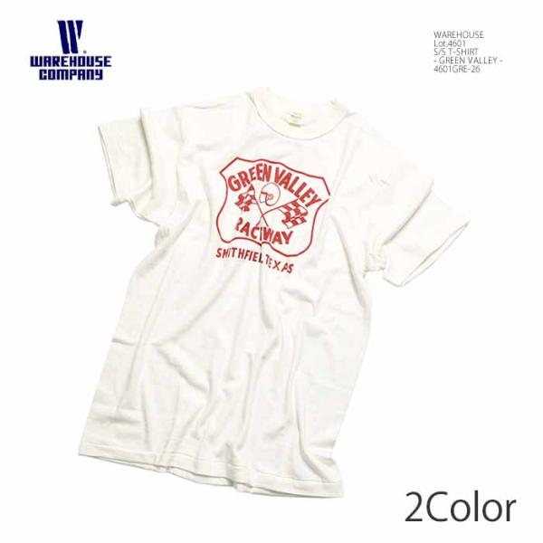 ウエアハウス WAREHOUSE 4601GRE-26 Lot.4601 半袖 Tシャツ - GREEN VALLEY - メンズ | ヒノヤHINOYA爆買