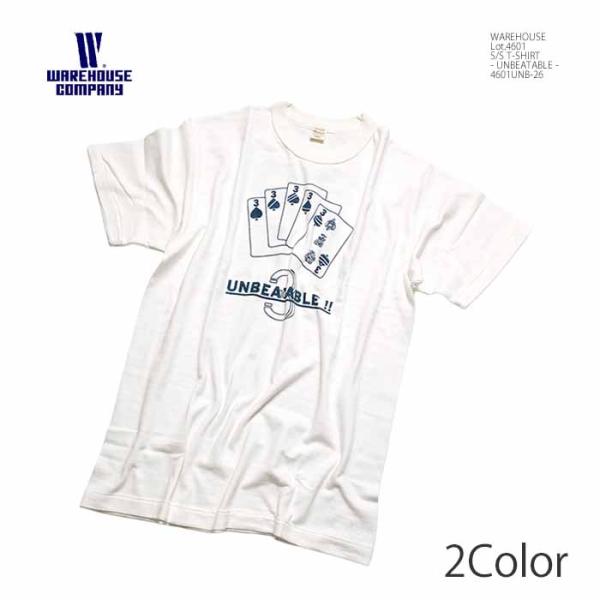 ウエアハウス WAREHOUSE 4601UNB-26 Lot.4601 半袖 Tシャツ - UNBEATABLE - メンズ | ヒノヤHINOYA爆買