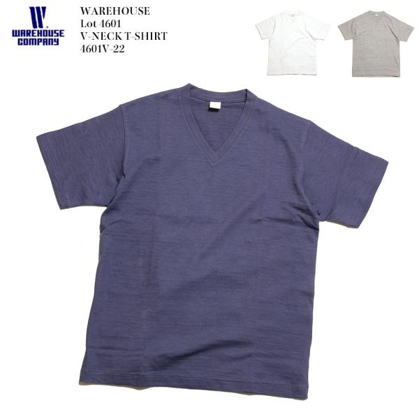 ウエアハウスWEARHOUSE Lot4601 BEATNAVY別注品　完売品 WAREHOUSE（ウエアハウス） Lot.4601 Vネック 半袖Tシャツ 4601V-22