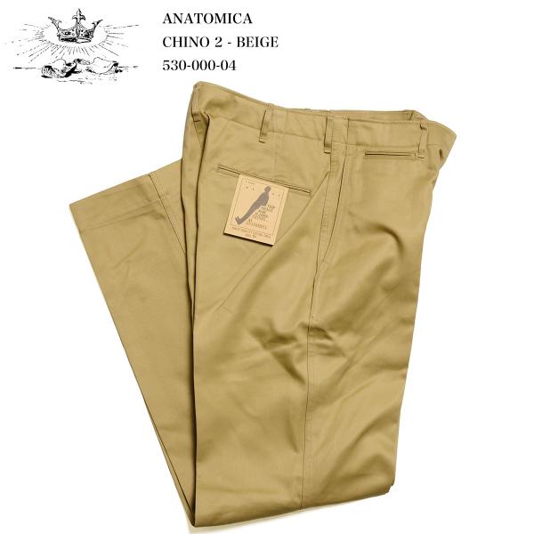 ANATOMICA ベージュ チノパン ウエスト33 ANATOMICA（アナトミカ） 530-000-04 チノ2 ベージュ チノパン
