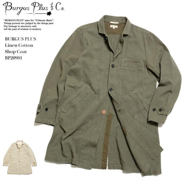 BURGUS PLUS（バーガスプラス） リネンコットン ショップコート