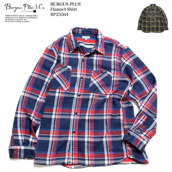 BURGUS PLUS バーガスプラス BURGUS PLUS BP25504 フランネル シャツ