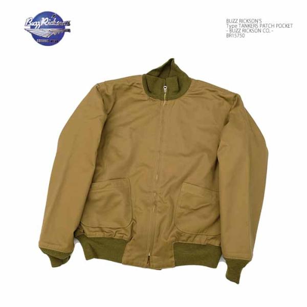 美品/希少モデル✨バズリクソンズ　フライトジャケット　タンカース　40 BUZZ RICKSON'S バズリクソンズ BR15750 タンカース パッチポケット