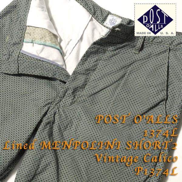 POST O’ALLS /MENPOLINI SHORT2/ＸL/ストライプ POST O'ALLS（ポストオーバーオールズ） #1374L Lined MENPOLINI