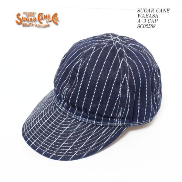 SUGAR CANE シュガーケーン ウォバッシュストライプA-3キャップ hinoya-ameyoko_sc02588