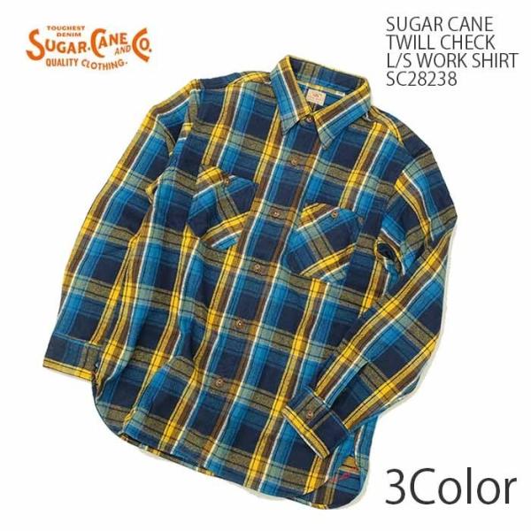 SUGAR CANE SUGARCANE（シュガーケーン） ツイルチェック 長袖ワーク