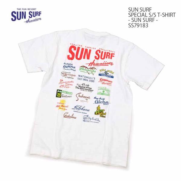 SUN SURF サンサーフ SS79183 Tシャツ 半袖 プリント ブランドロゴ