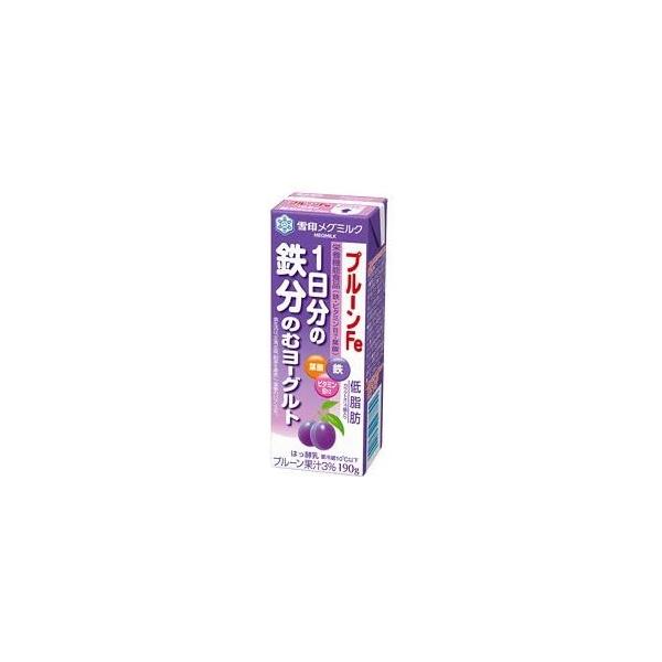 【雪印メグミルク】 MEGMILKプルーンFe 1日分の鉄分のむヨーグルト 190g×36本セット