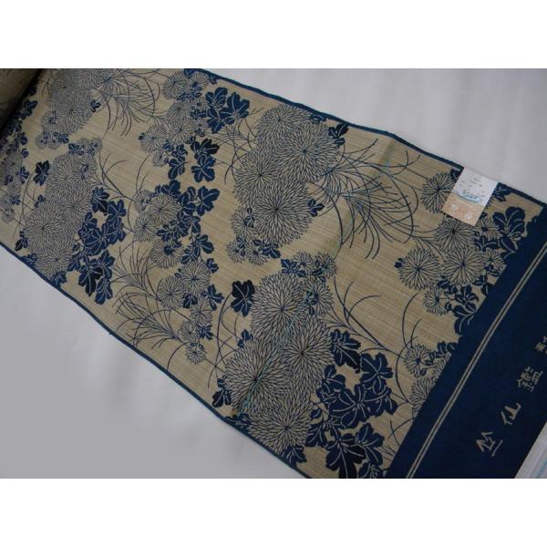 竺仙 ちくせん 奥州小紋 菊2-5506 綿つむぎ高級浴衣反物 : 京都