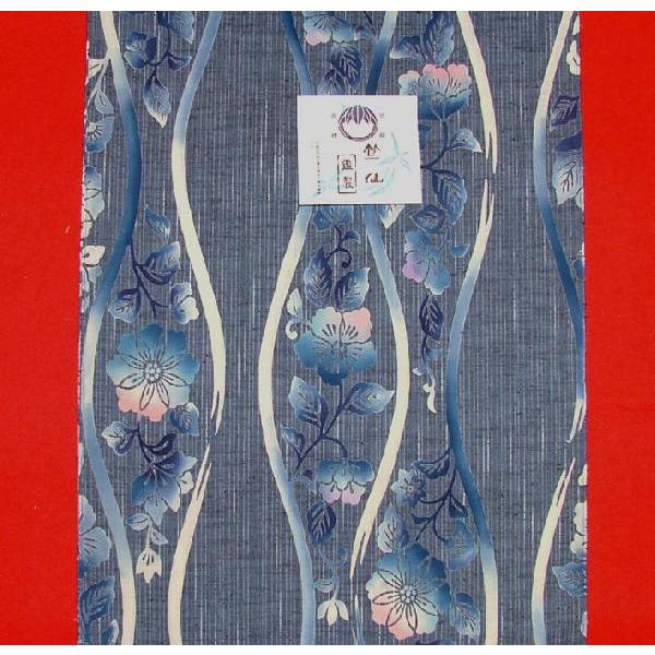 竺仙浴衣 ちくせん 江戸ゆかた綿紬本染浴衣 よろけ花柄428 綿つむぎ浴衣反物 21 428 1 京都ひのや呉服店 通販 Yahoo ショッピング