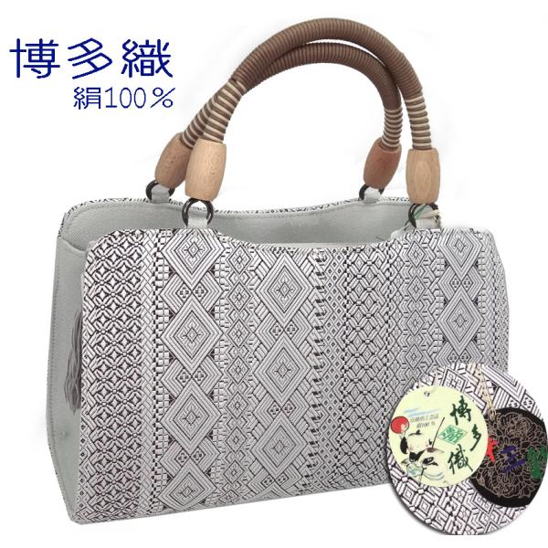 和装バッグ 博多織 正絹 本場筑前博多帯使用 トートバッグ 着物
