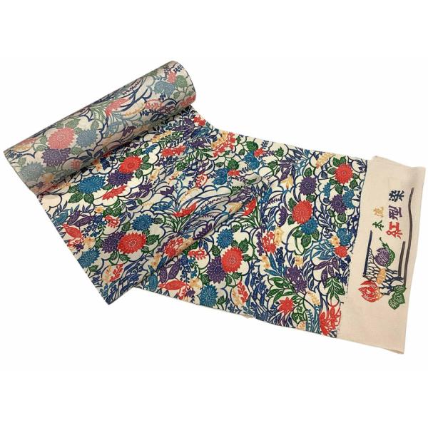 正絹 小紋反物 本流 紅型染紋 浜ちりめん アウトレット 子供の着物