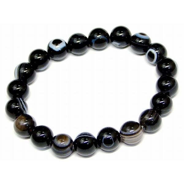 【期間限定半額】≪18614≫10mm●A●チベット 黒天眼石●内径18cm●ブレスレット●送料無料有●天然石●パワーストーン●ポイント消化