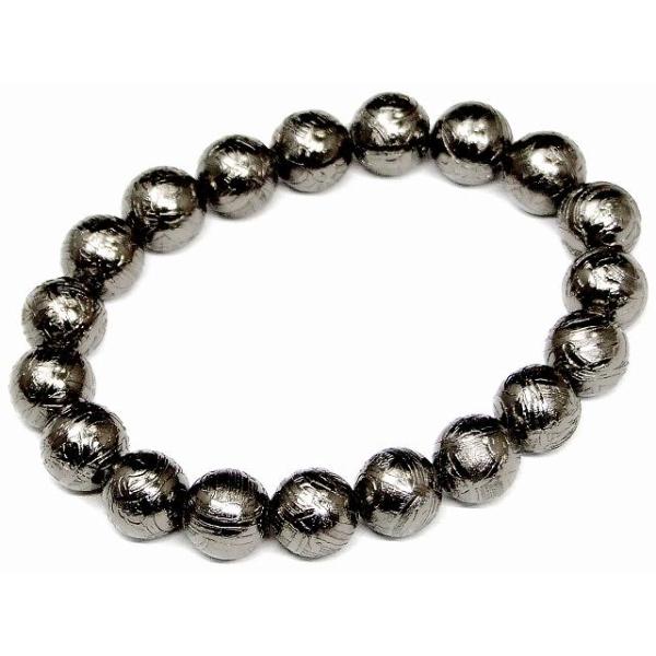 天然石 パワーストーン 23627D ブラック ギベオン 10mm 5A 黒色