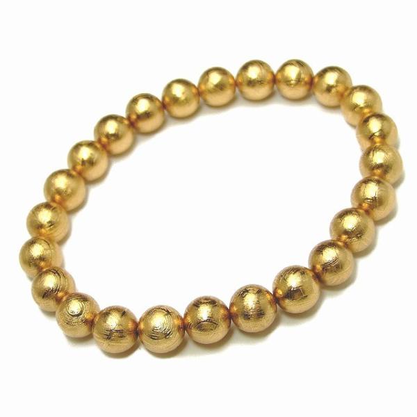 ギベオンバングル　シャンパンゴールド 幅 8mm  10-74 ≪24199≫鑑別書付き ギベオン 鉄隕石 金色 ゴールド 8mm 5A