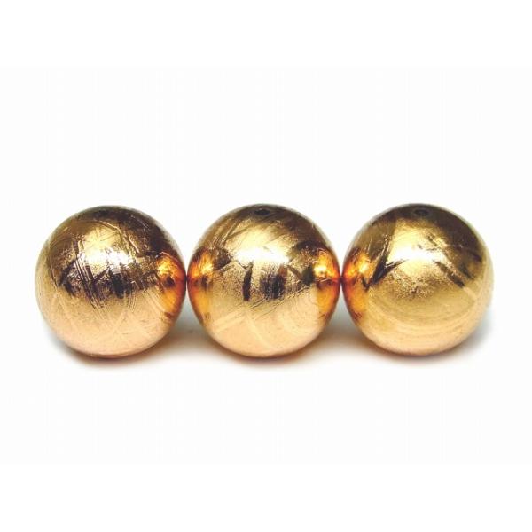 天然石 パワーストーン　　30859F　　12mm 5A ピンクゴールド ギベオン 鉄隕石 1粒売り 鑑別済・本物保証 送料無料 ナミビア産