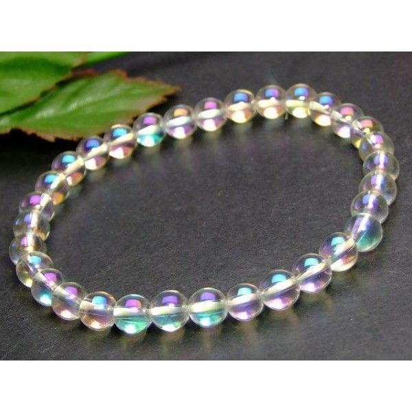 天然石○パワーストーン○ ≪31542E≫ ○6mm○アクアオーラ○AA○水晶 