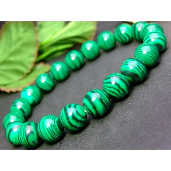 ≪33901C≫ 送料無料有 卸690円 ブレスレット 人工 10mm マラカイト