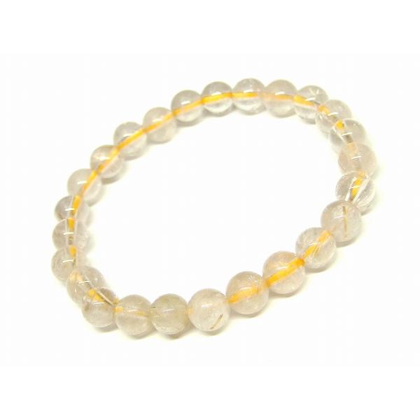 天然石 40248 今月の半額 わけあり タイチンルチルクォーツ 7mm〜8mm