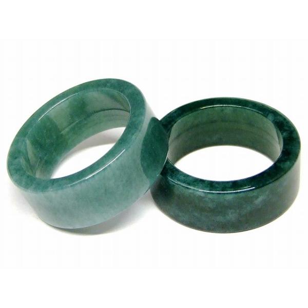 天然石 パワーストーン 翡翠リング ミャンマー翡翠 指輪 15号〜28号 幅