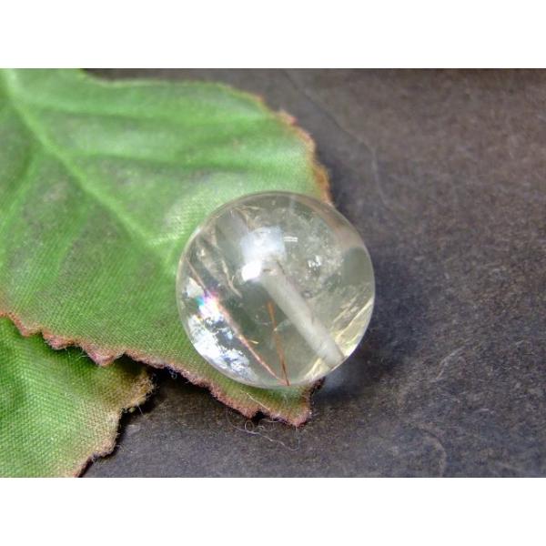 天然石 パワーストーン 56936 虹入り ルチルクォーツ 16mm A 1粒売り