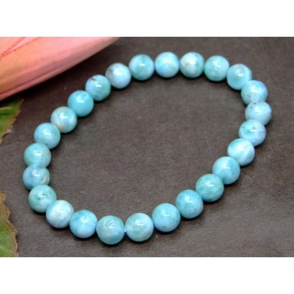 ドミニカ産ラリマー 激安 天然石 パワーストーン 天然石 パワーストーン 63312 7mm AA ラリマー ドミニカ共和国産