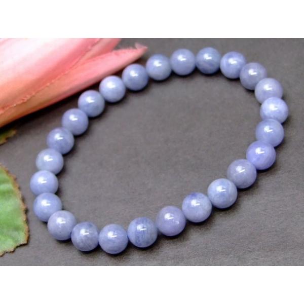 天然石 パワーストーン 63778 鑑別書付き タンザナイト 8mm AA