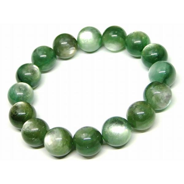 天然石 パワーストーン 66817 フックサイト グリーンマイカ 14mm AA