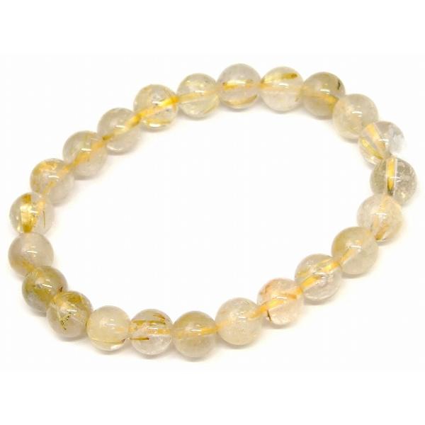 天然石 パワーストーン 68718 タイチンルチルクォーツ 針水晶 8mm A