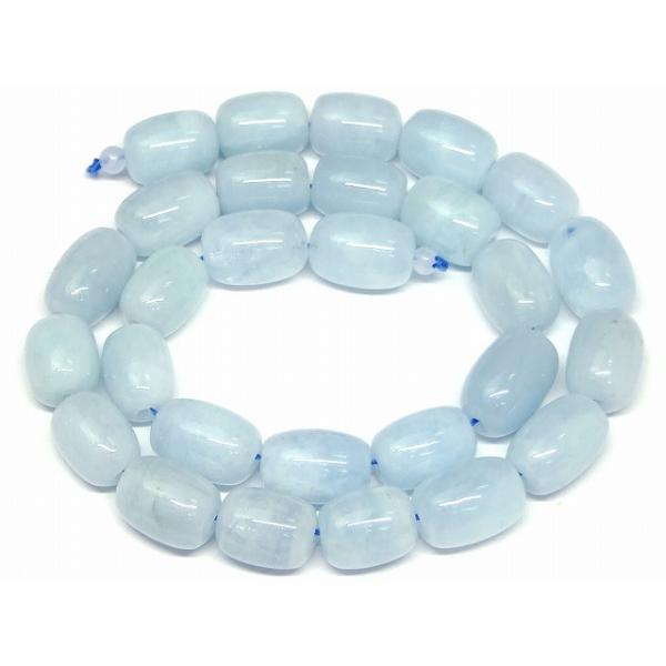 天然石 パワーストーン b3-7129 アクアマリン 16mm×11mm AA 1連40cm