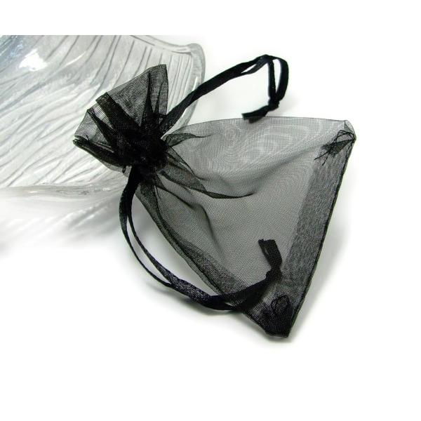 オーガンジー巾着バック 持ち手つき巾着袋❁⃘ほんのり透け感❁⃘アートフラワー 黒 オーガンジー巾着バック 持ち手つき巾着袋❁⃘ほんのり透け感❁⃘