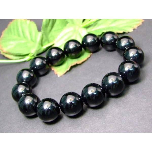 ≪g3-115≫○モリオン○14mm○A○ブレスレット○鑑別済・本物保証