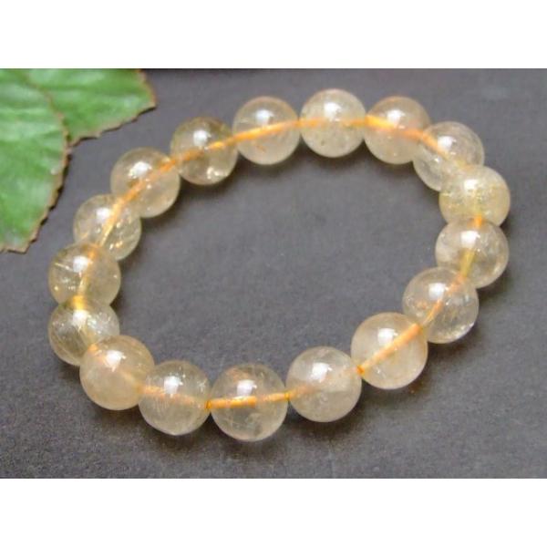 天然石 パワーストーン g3-1521S タイチンルチルクォーツ 10mm〜11mm A