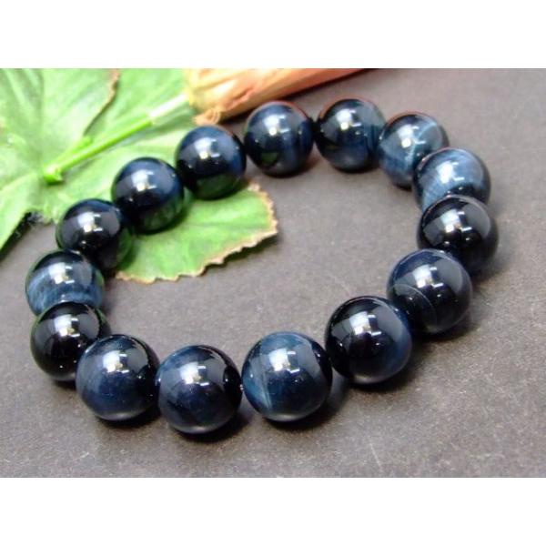 天然石 パワーストーン g3-2004 ブルータイガーアイ 青虎目石 14mm 5A
