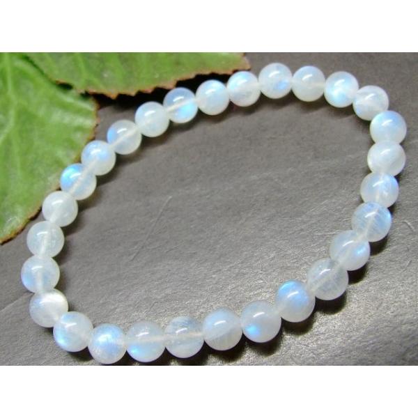 ≪g3-222H≫5mm~6mm 5A ムーンストーン ブレスレット 内径16cm