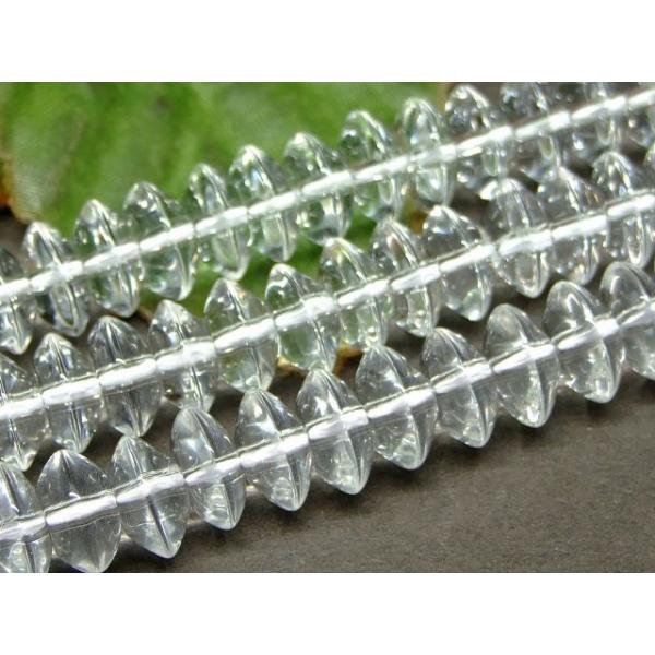 g3-294E 送料無料有 10粒set 特級 8×4mm ソロバン クリスタル 水晶